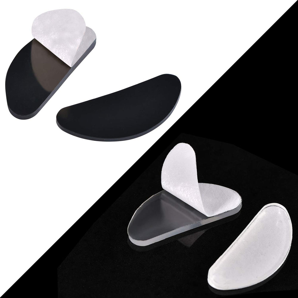 Contoured D-shaped nose pad design for comfort