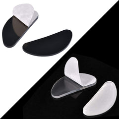 Contoured D-shaped nose pad design for comfort