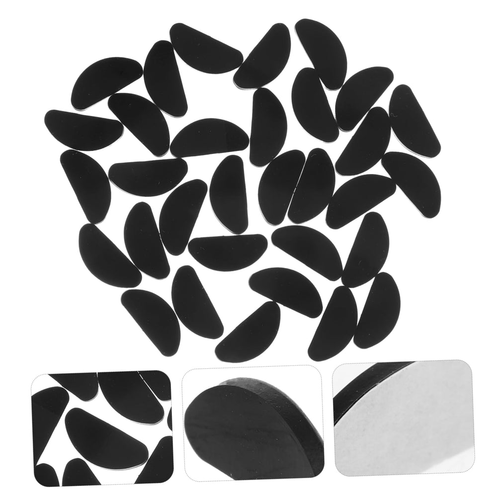 Glasses nose pad components arranged
