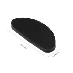 Nose pads installed on eyeglasses showing fit