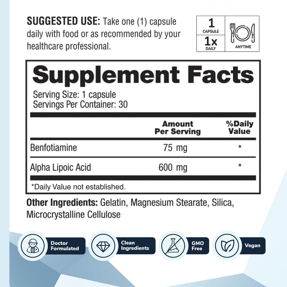 Nervala with Benfotiamine ingredient visual