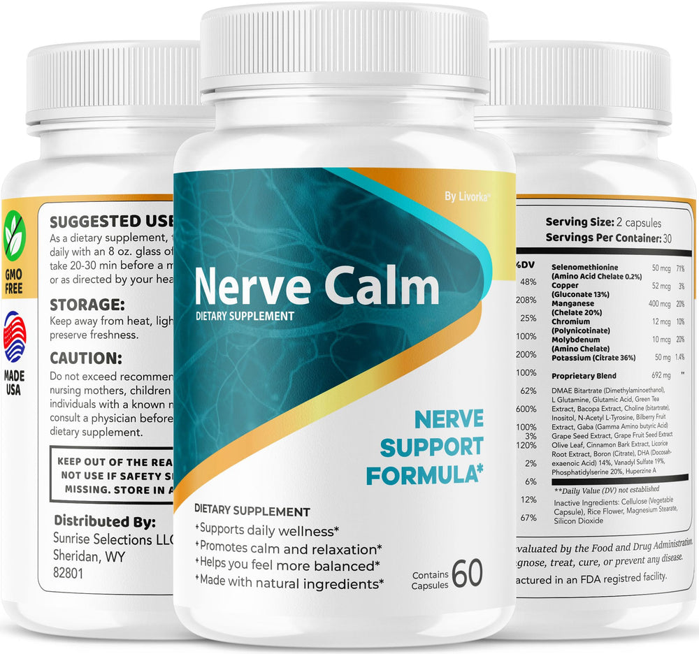 Lifestyle scene featuring Nerve Calm for wellness