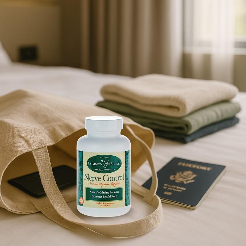 Nerve Control packaging with natural herb imagery