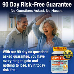 Dosage chart showing 1200 mg and 2400 mg ALA options