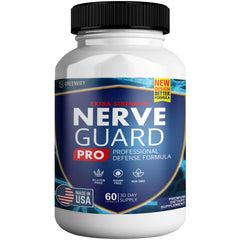 Nerve Shield Plus Pro bottle front highlighting the advanced nerve support formula