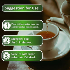 Lifestyle image of Nerviosan tea with Peruvian backdrop