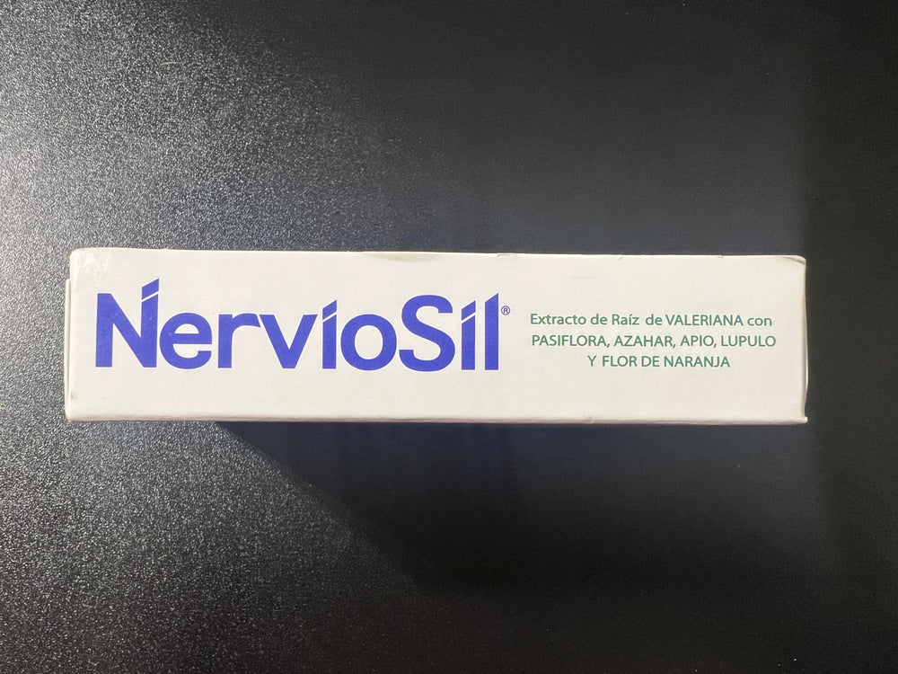Nerviosil bottle label close-up
