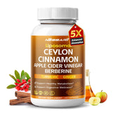 Nessarit bottle label featuring Ceylon Cinnamon, Apple Cider Vinegar, Berberine, Turmeric and Ginger