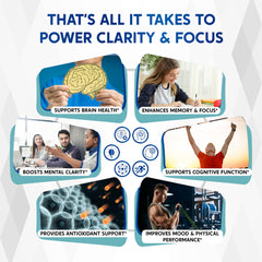 Ingredients list featuring Alpha-GPC, Bacopa Monnieri and Lion’s Mane