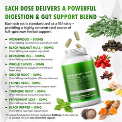 Herbal blend including Wormwood, Black Walnut Hull, Berberine