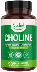 Nested Naturals Choline Bitartrate 500mg bottle front view