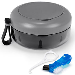 Netceem leak-proof denture cup with travel case and lid