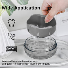 Magnetic hidden mirror integrated into denture case