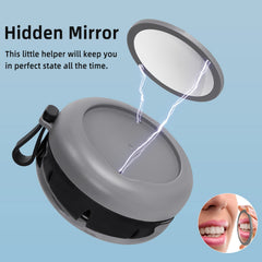 Dual-head cleaning brush for dentures included with kit