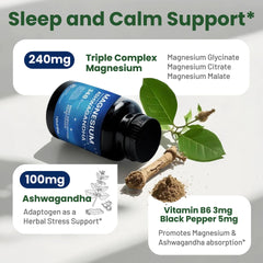 Front view of Neumina Magnesium Ashwagandha Complex bottle