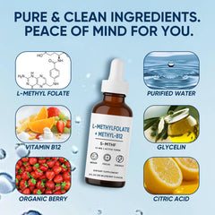 Package includes two 2Pcs Pure Methylfolate bottles