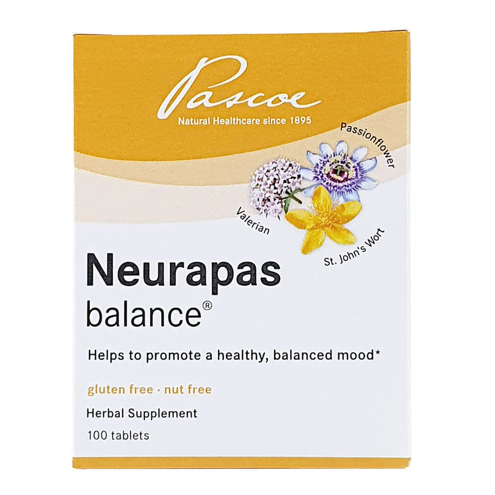 Pascoe Neurapas Balance bottle with label showing 100 tablets