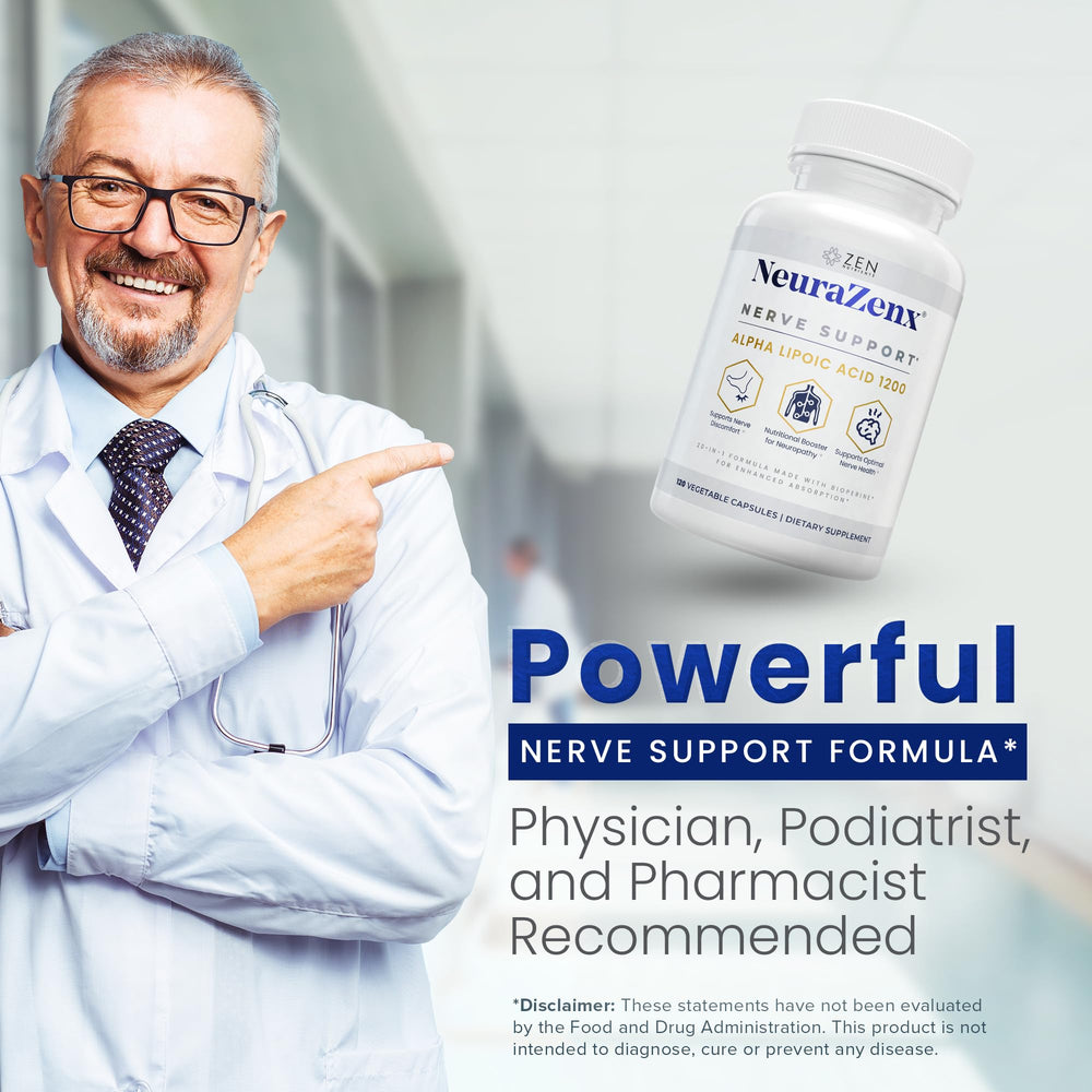 Gluten-free and GMO-free claim on NeuraZenX product label