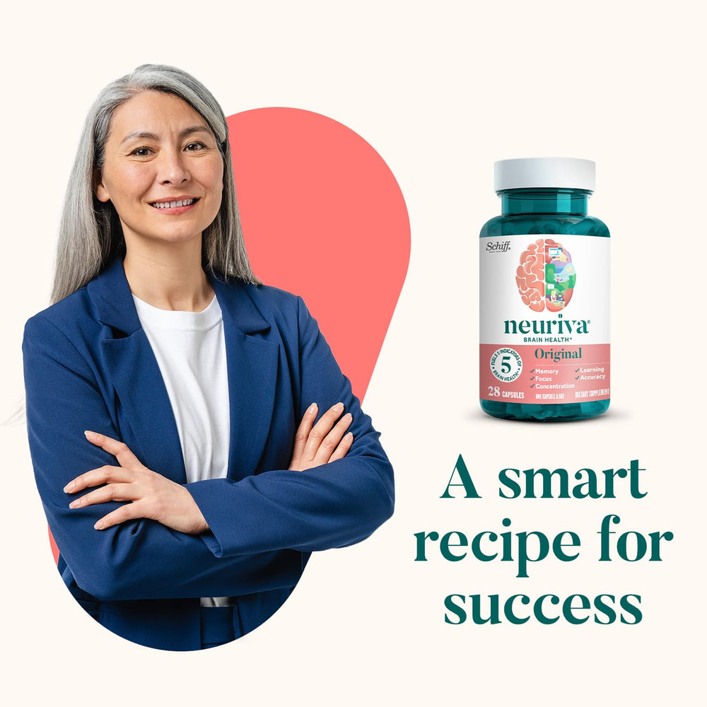 NEURIVA Original label detail highlights NeuroFactor and ingredients.