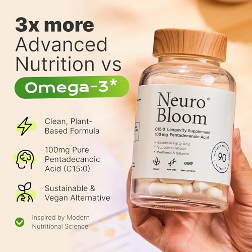 Packaging of Neuro Bloom C15:0 vegan fatty acid supplement