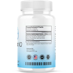 Close-up of Neuro Boost IQ bottle label – 180 capsules