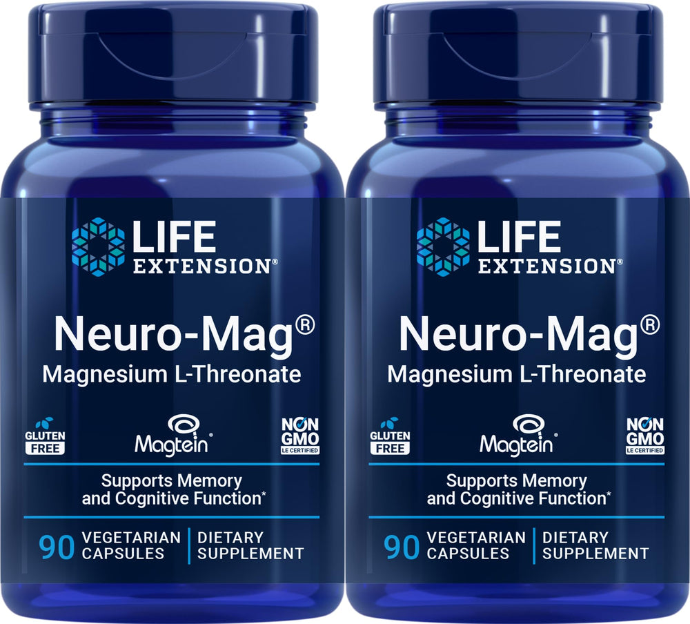 Life Extension Neuro-mag Magnesium L-threonate bottle front view