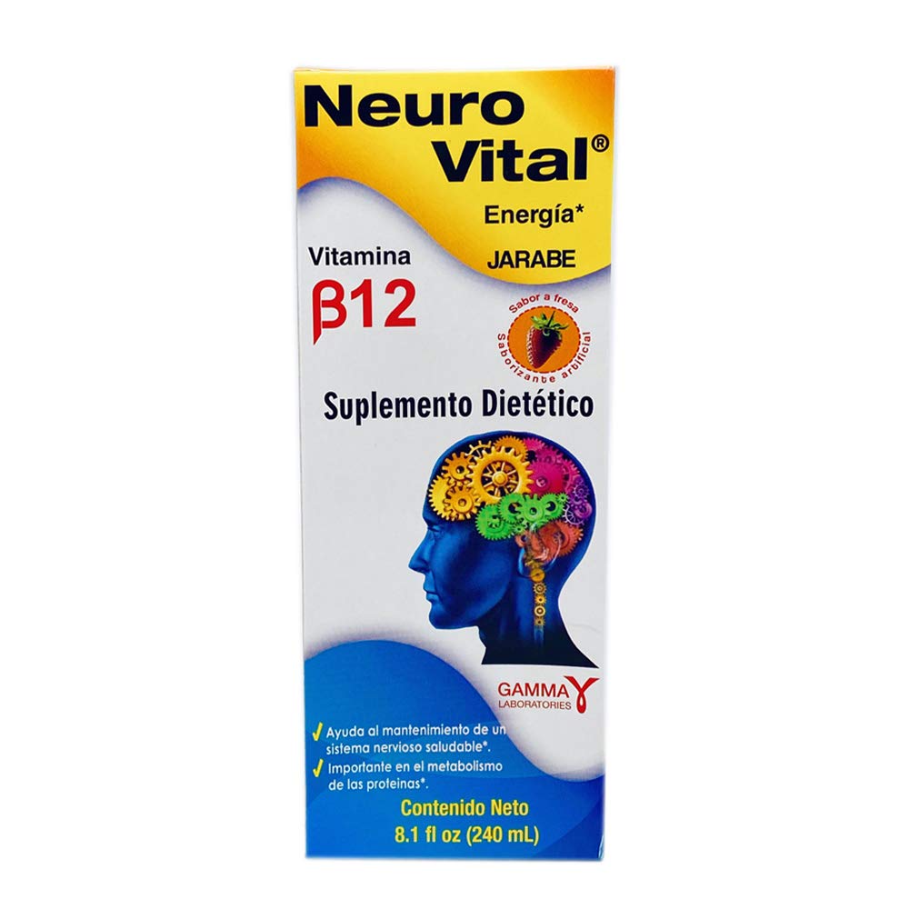 Neuro Vital B12 Energy Syrup bottle with packaging close-up
