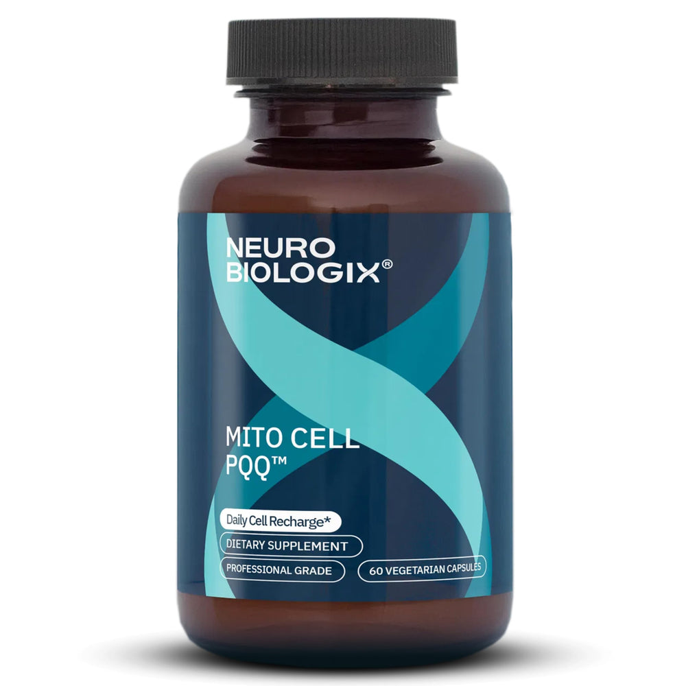 Neurobiologix Mito Cell bottle highlights daily mitochondrial energy support.