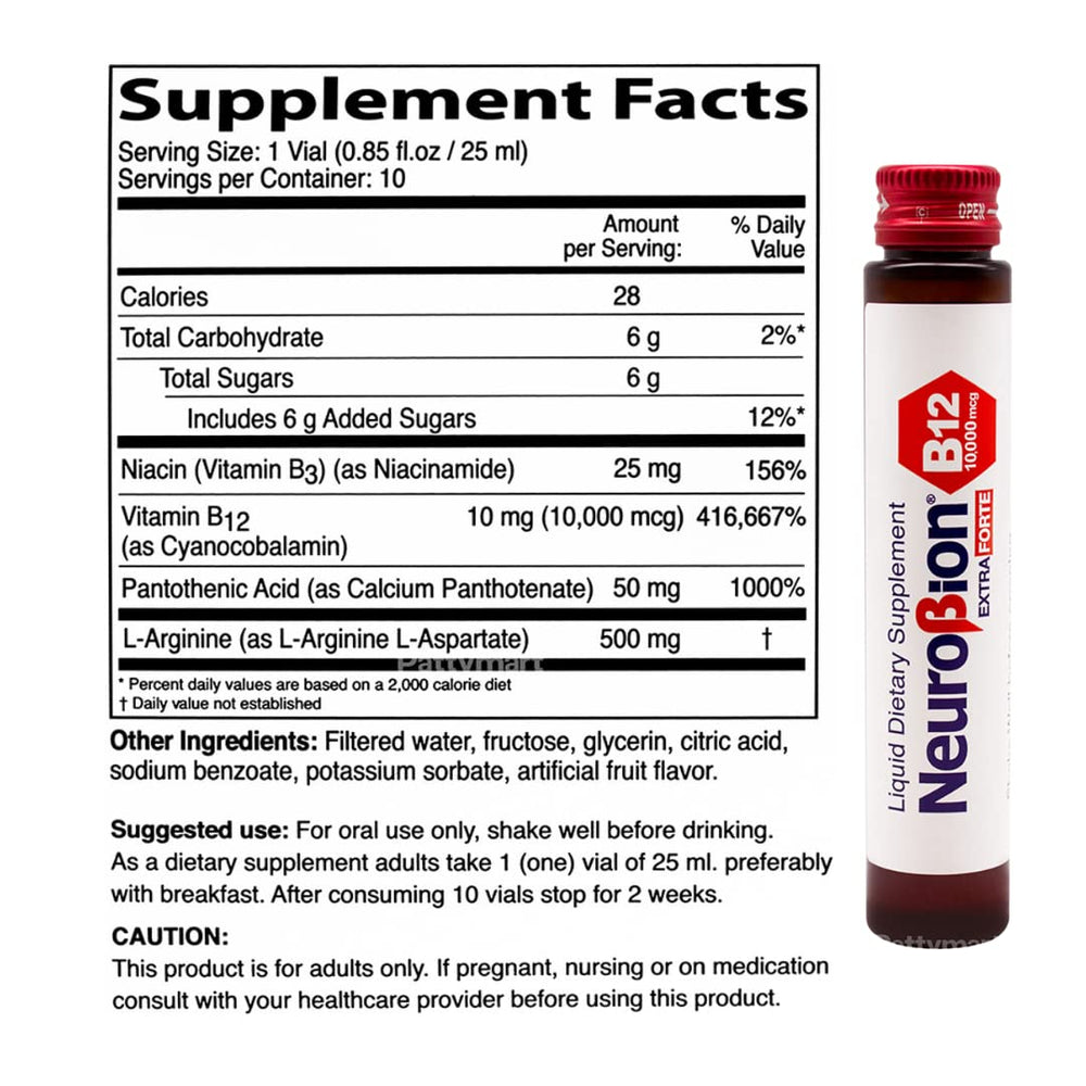 25 ml B12 liquid vial with B3 and L-Arginine