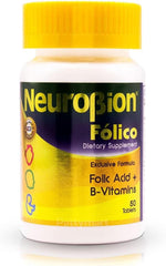 Neurobion Folico 50 tablets bottle with tablets and packaging