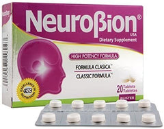 Front view of Neurobion Classic 20 tablets label