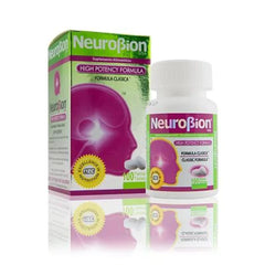 Front view of NeuroBion High Potency Classic Formula bottle with 100 tablets