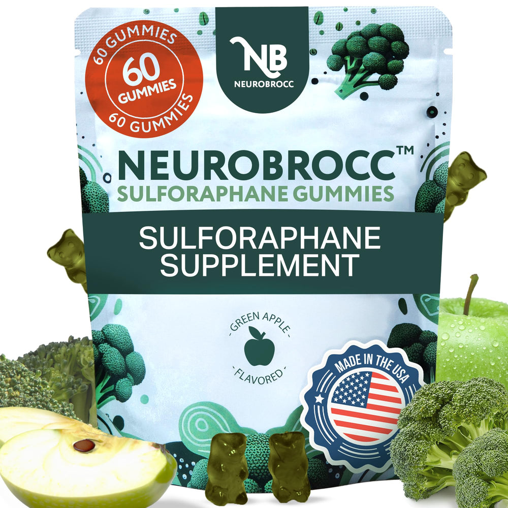 Front view of NeuroBrocc Sulforaphane Gummies
