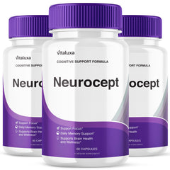 Neurocept Capsules bottle front view – 180 count
