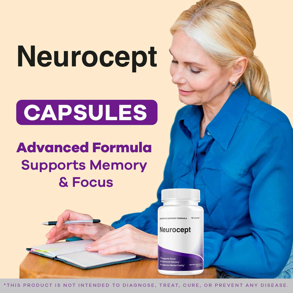 Close-up of Neurocept brain supplement capsules
