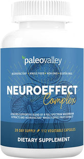 Paleovalley NeuroEffect shows 8 full-spectrum mushroom extracts