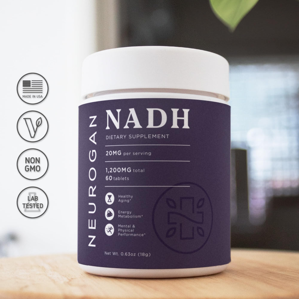 Neurogan NADH brain-focus graphic hints at cognitive support potential.