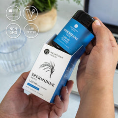 Neurogan Spermidine bottle with Made in USA label