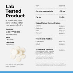 Neurogan Spermidine packaging and 120 servings text