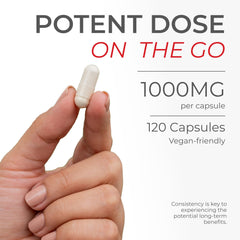 Close-up of Urolithin A capsules in bottle