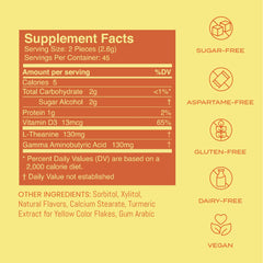 Close-up of NeuroGum Calm & Clarity Mints honey lemon