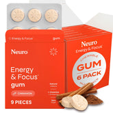 Front view of NeuroGum Energy & Focus Gum Cinnamon flavor