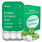 Front view of NeuroGum Energy & Focus Mints Spearmint 72 pieces