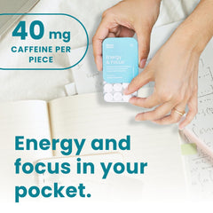 Dispensed mint in hand signals easy on-the-go energy for study or workouts