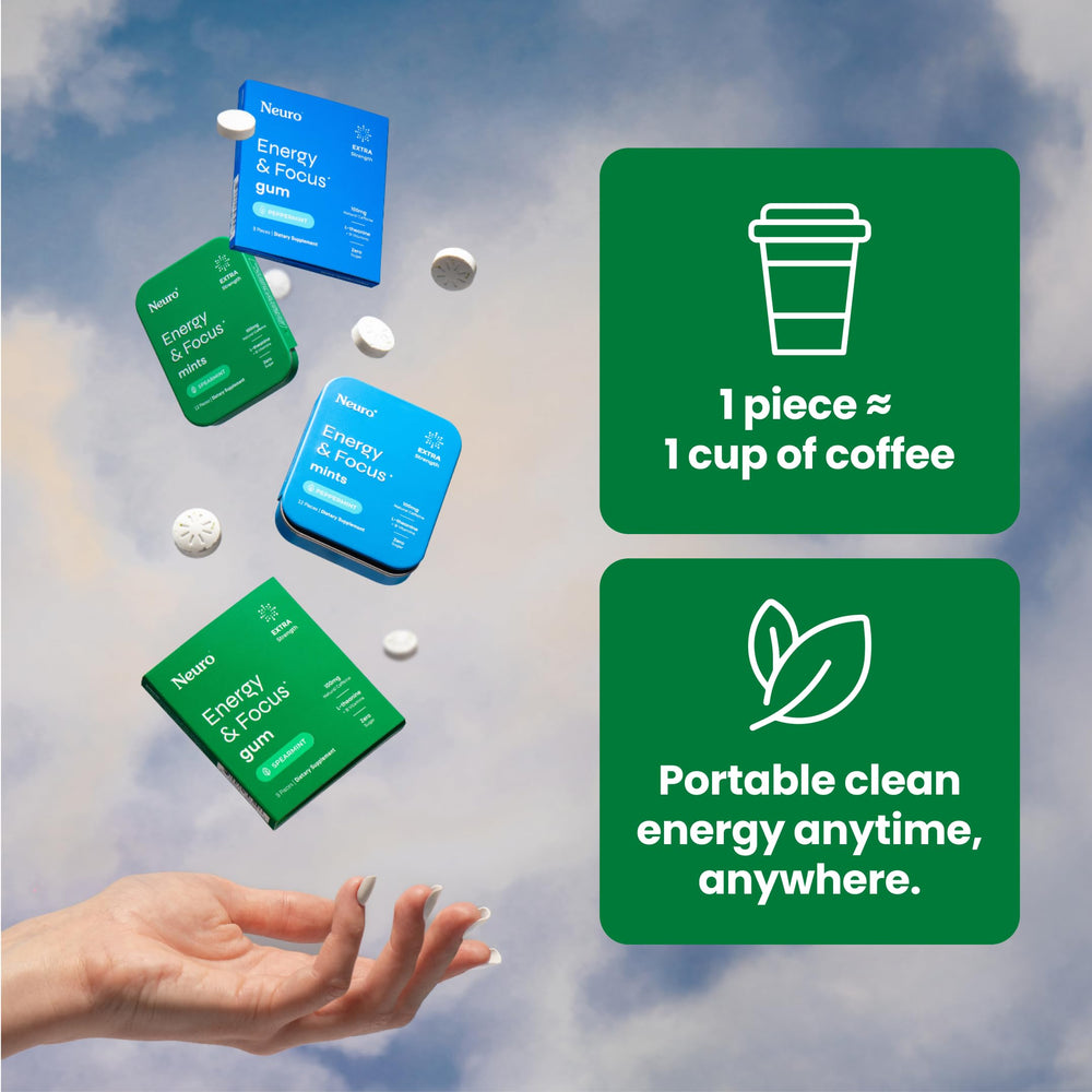 On-the-go pocket-sized NeuroGum 90-count bag