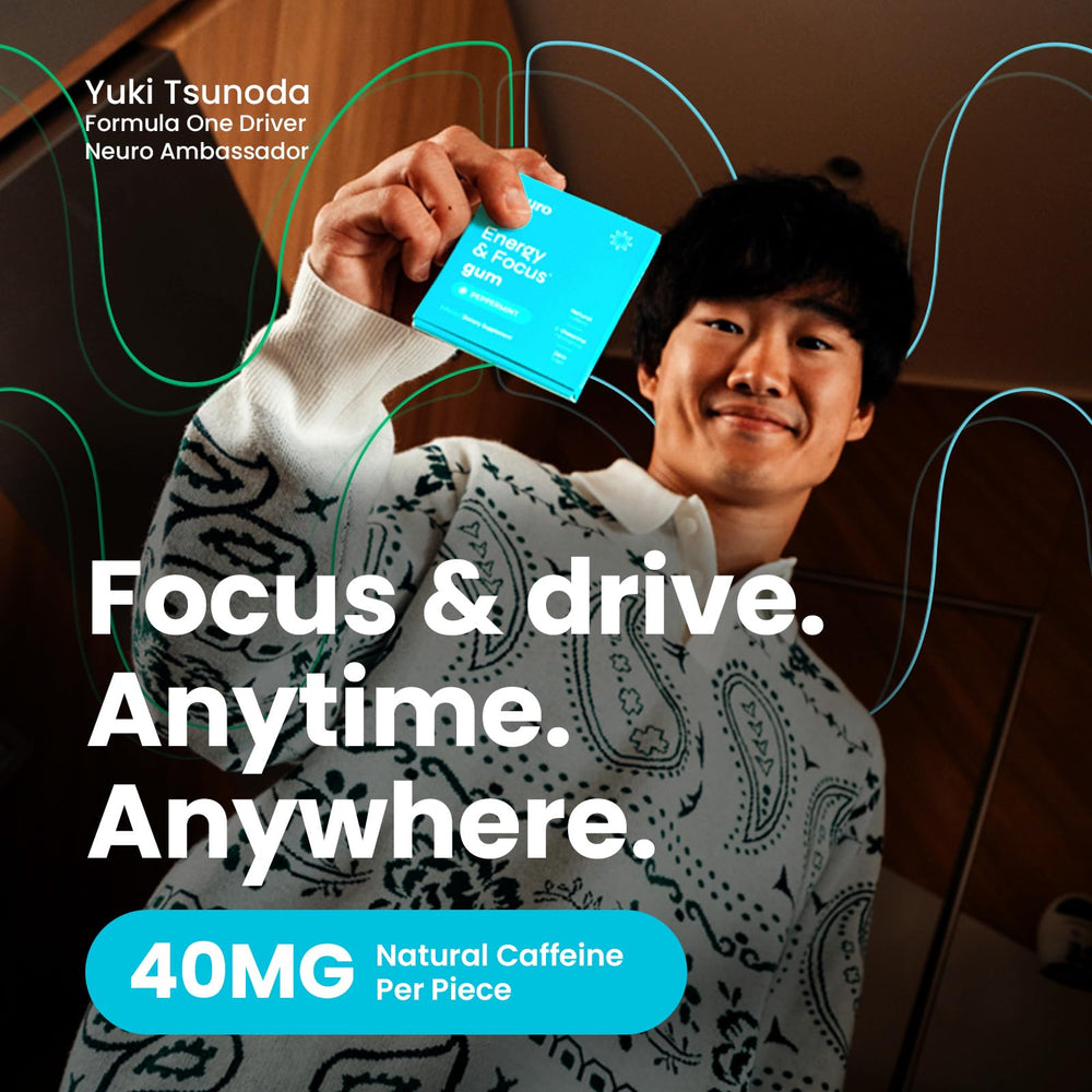 Product shot of NeuroGum peppermint 6-pack