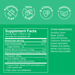 NeuroGum vitamin B12 and B6 nutrition on packaging