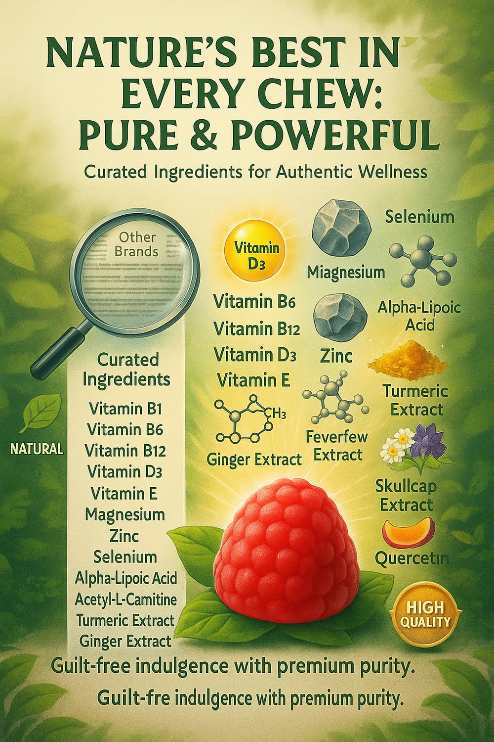 Neuropathy gummies bottle with label close-up