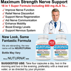 Neuropathy relief supplement front of bottle