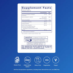 Close-up of NeuroPure bottle label highlighting hypoallergenic formula